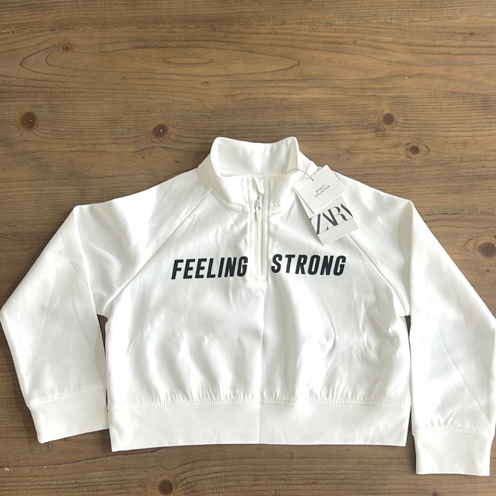 Zara Girls lightweight quarter zip, size 8-9